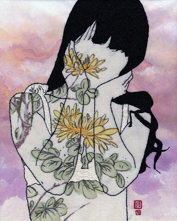 Jessica So Ren Tang chrysanthemum embroidery art 