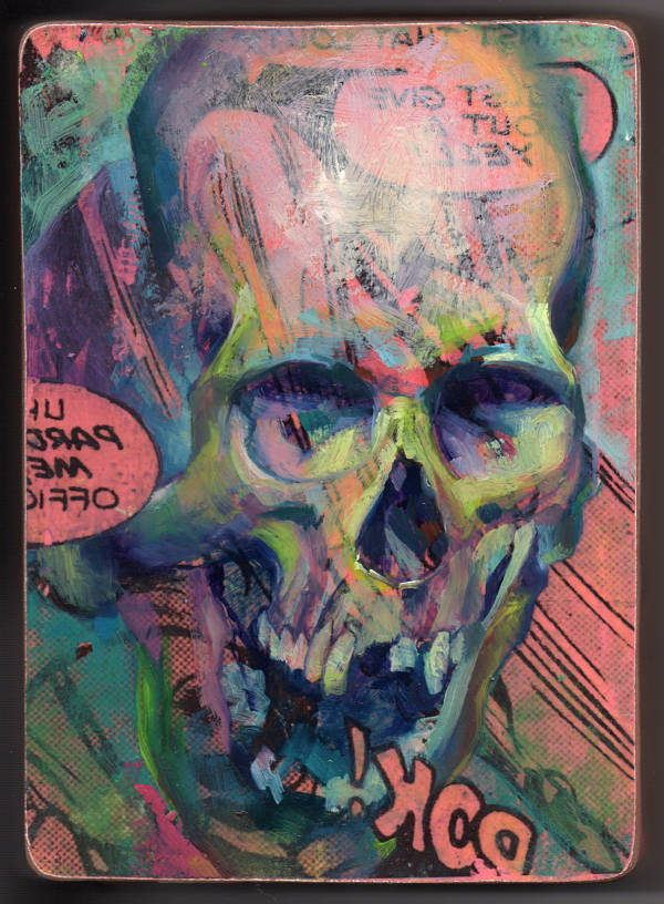 Rick Price "Dear Lovely Death" surreal skull painting 