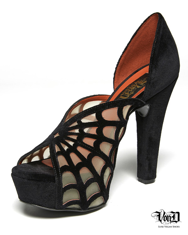 Von D Shoes spiderweb heels