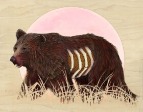 bear painting by brianna reagan new contemporary art pop surrealism