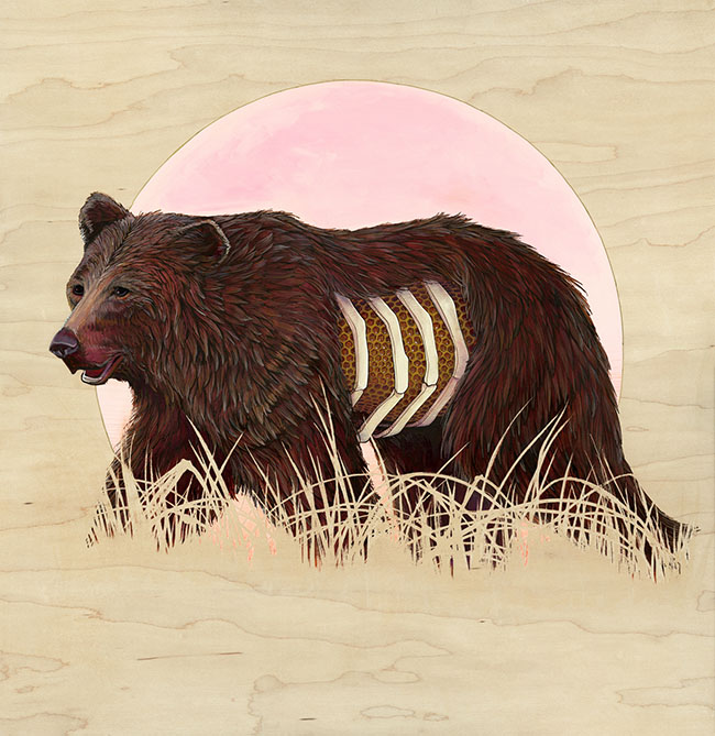 Brianna Reagan surreal bear painting 
