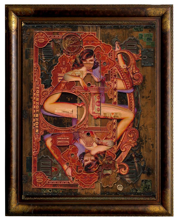 Handiedan tarot collage surreal nude art