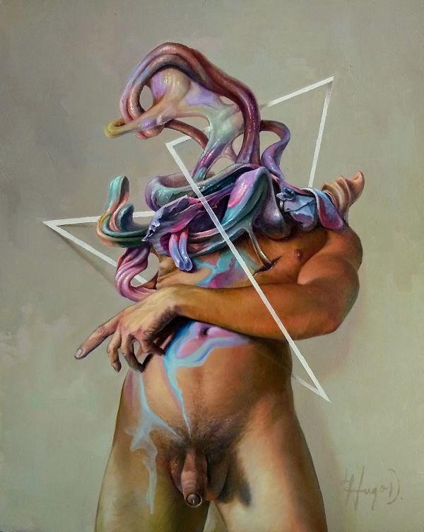 Hugo D Villa Catharsis nude mutations painting 