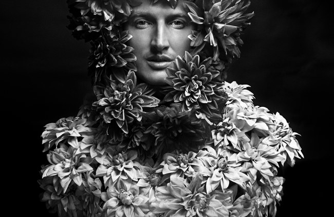 Stas Pylypets black white flowers portrait Stocksy United Photographer 