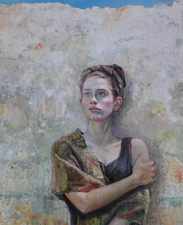 Judith Peck textured figurative portrait painting 