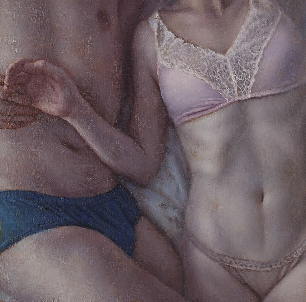 Michelle Lynn Doll realism nude couple painting 