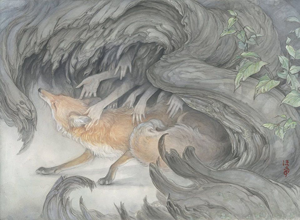 Hope Does surreal fox painting 