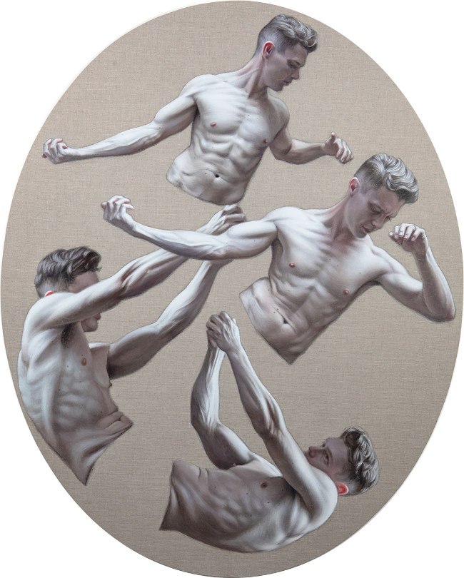  Ben Ashton - Grasp figurative nude art painting 
