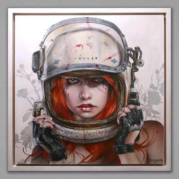 Brian Viveros 'SPACE ODDITY' portrait painting 