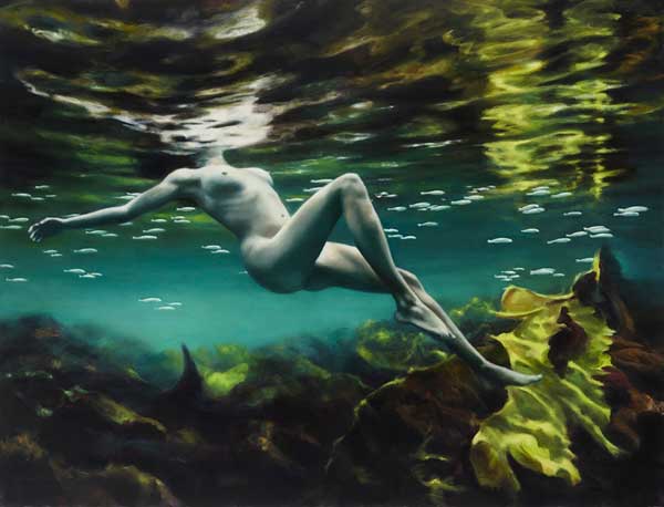 Martine Emdur nude underwater painting