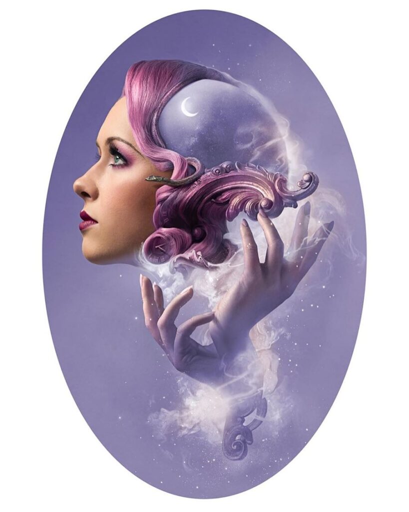 David Seidman Celeste Giuliano Collaboration Photography Digital Illustration Woman Purple
