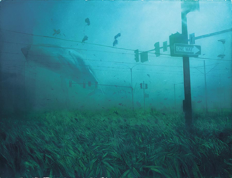 Dima Rebus - watercolor underwater surreal painting