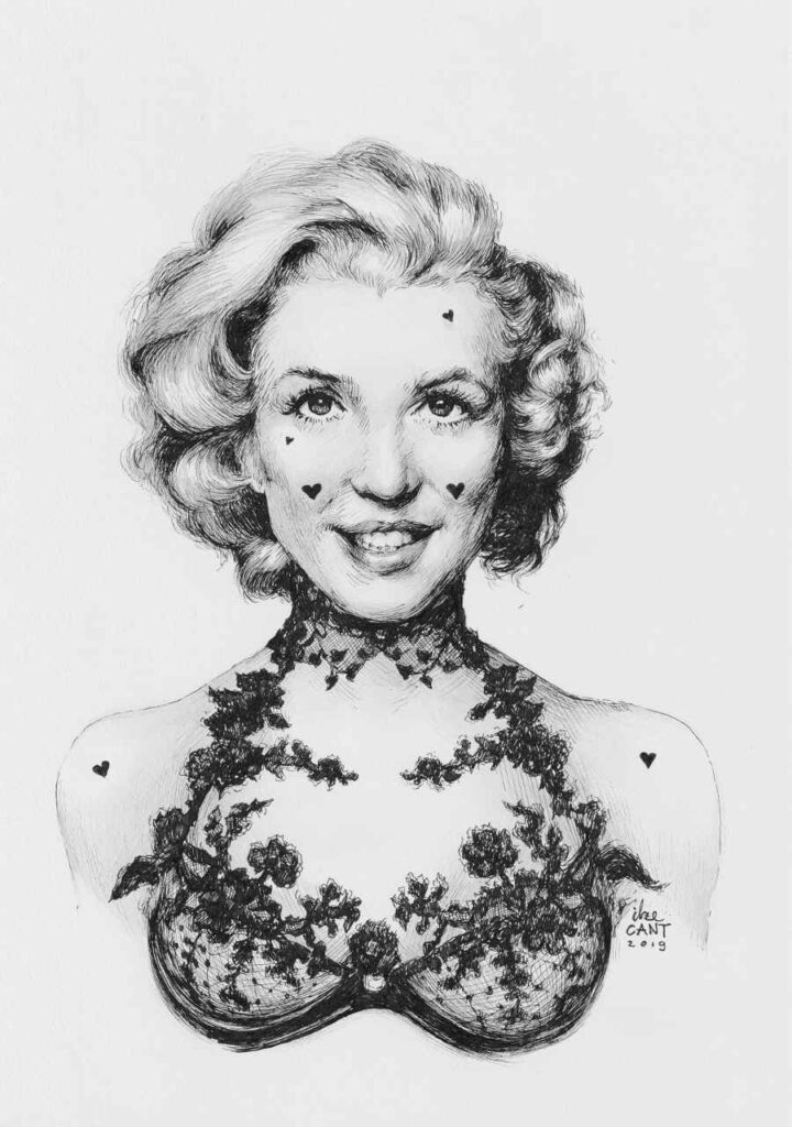 Marylin Monroe ink portrait