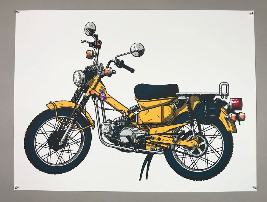 Talon Gallery rockers motorcycle screenprint