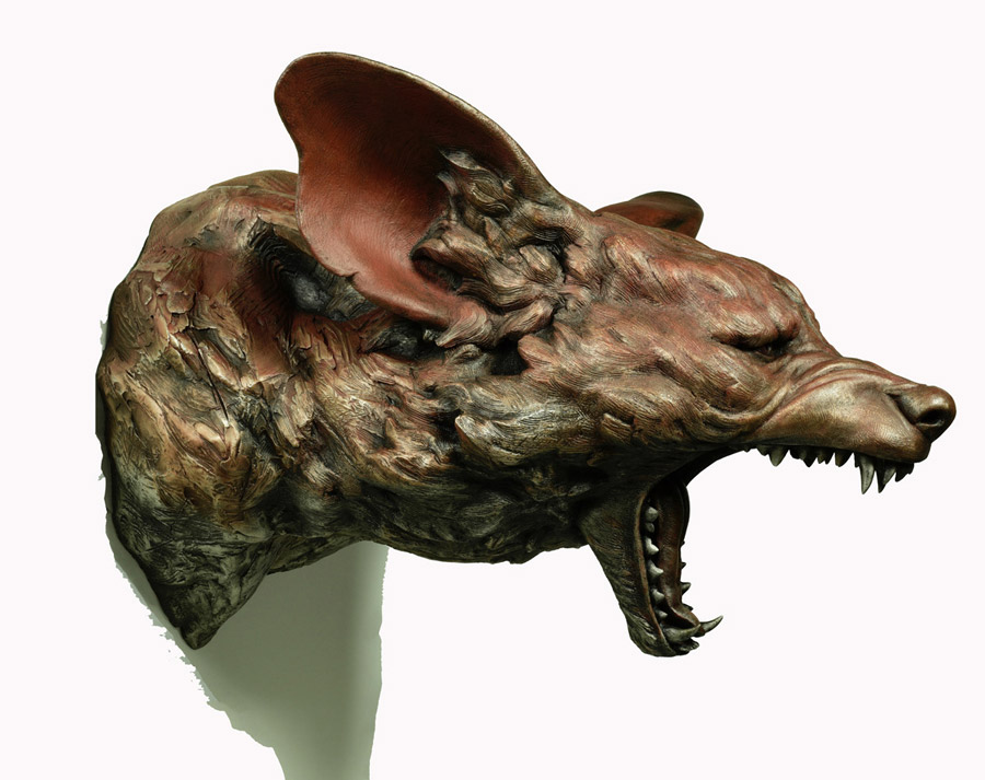 Adam Matano sculpture Wild Dog