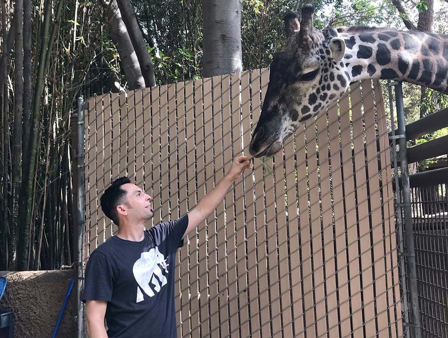 Adam Matano at the zoo