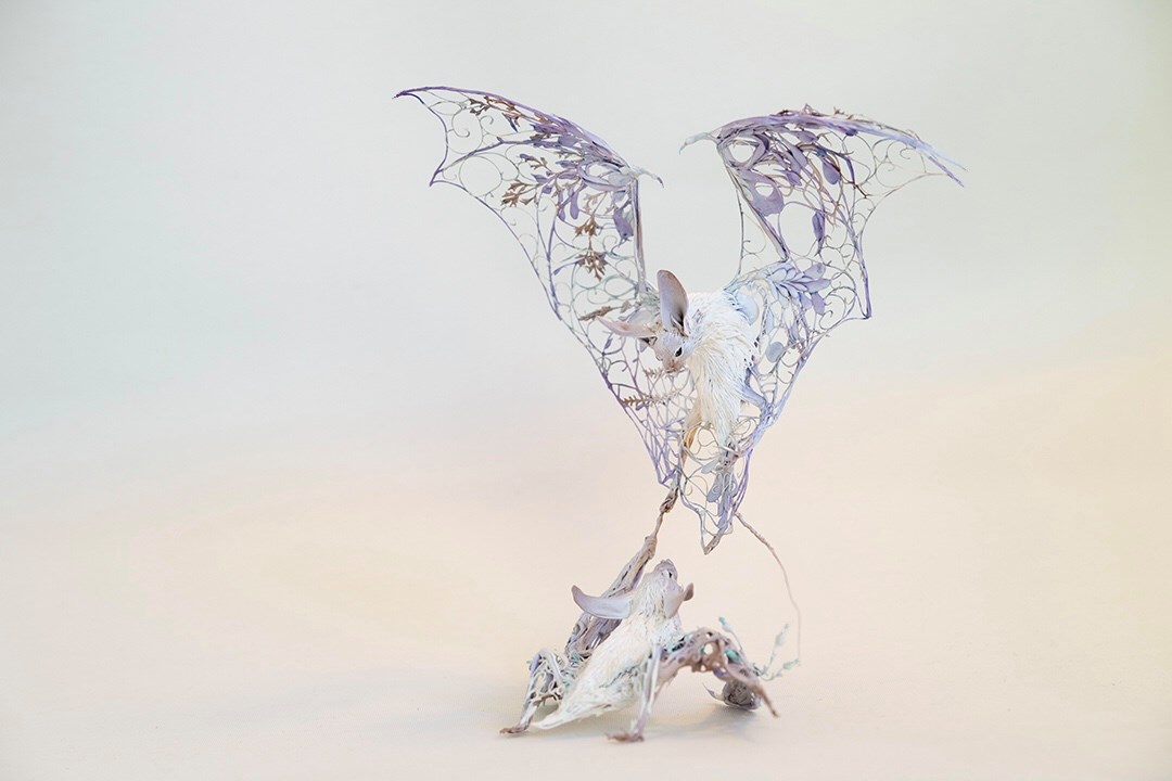 Ellen Jewett surreal bat sculpture 