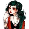 Jacquelin-de-Leon-illustration - tattooed woman