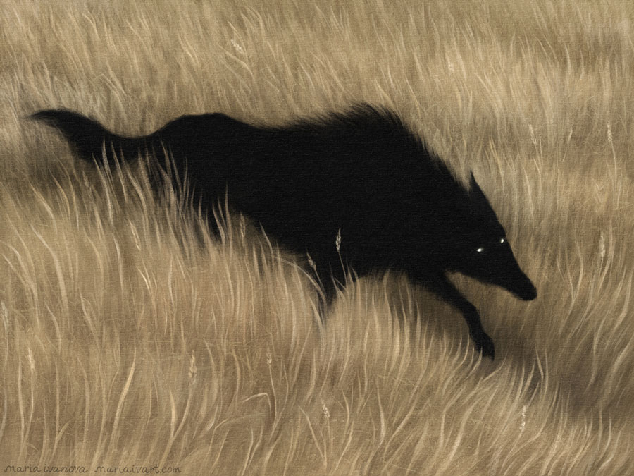 Maria Ivanova digital wolf painting