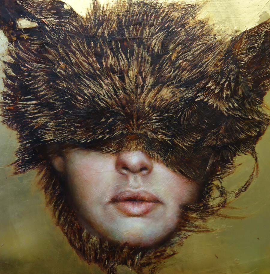 Pam Hawkes - "The Flux of Becoming" pop surreal portrait 