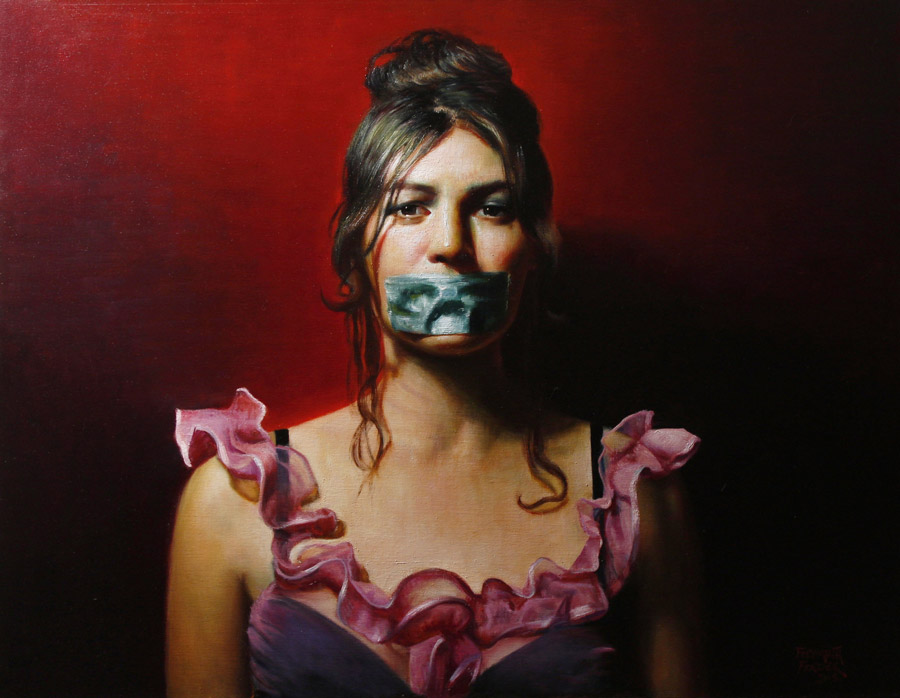 Rose Freymuth-Frazier - "Speak No Evil" realism portrait 