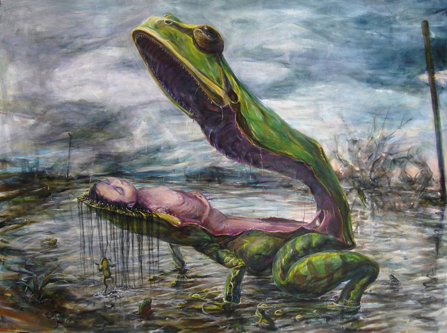 Tomohiro Takagi surreal frog painting 