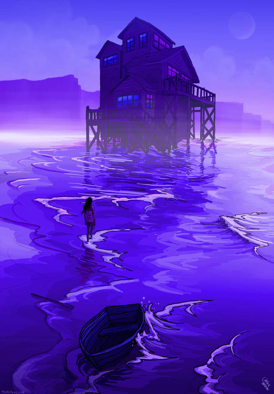  Jacquelin de Leon purple water house digital