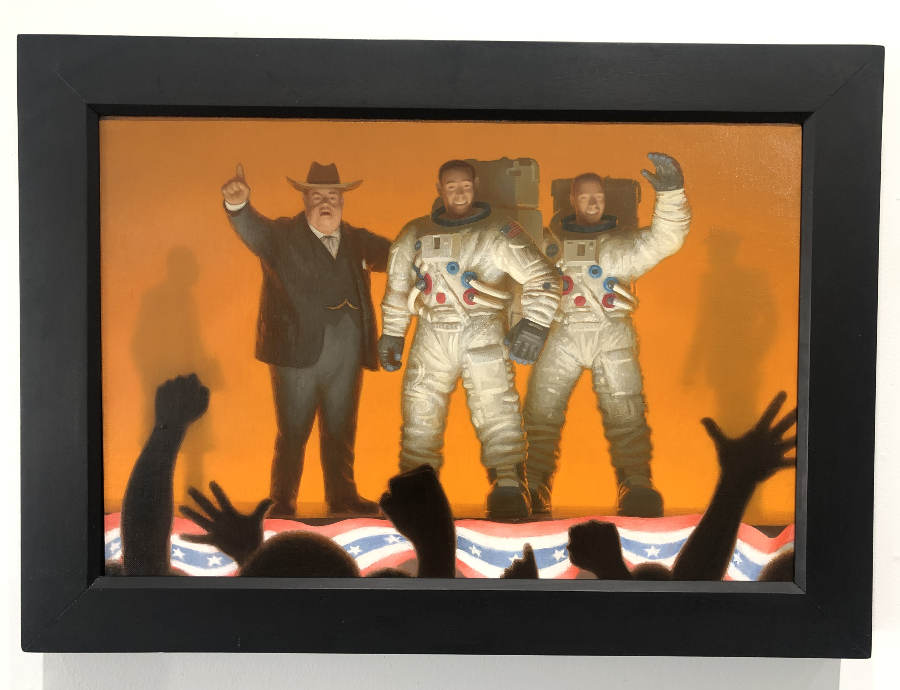 Conor Walton astronaut oil painting