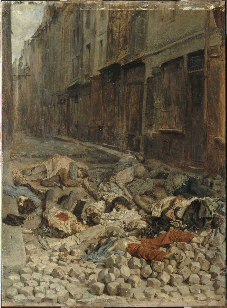 Ernest Meissonier the barricade, rue de la mortellerie - painting