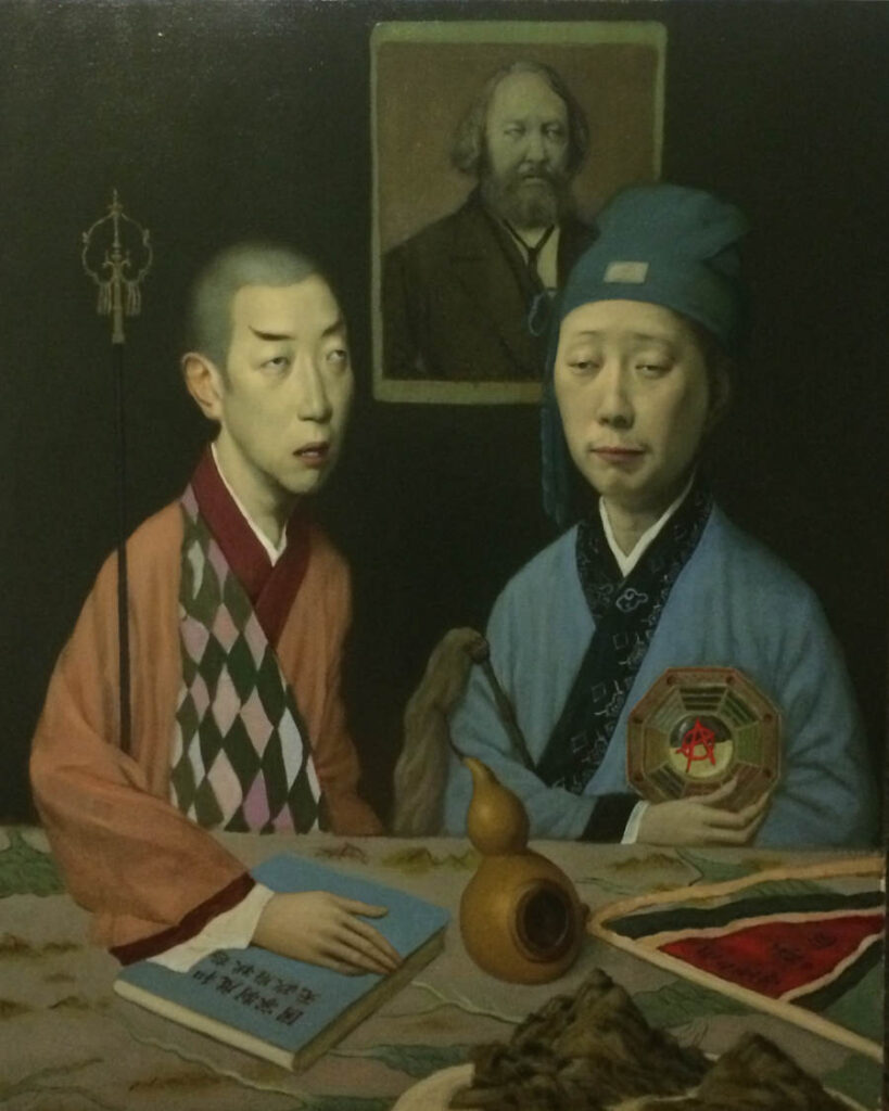 Jeffrey Chong Wang Friends oil painting 