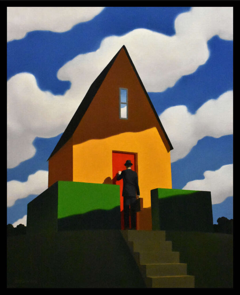 Rob Browning Stairs and Briefcase contemporary art surrealism
