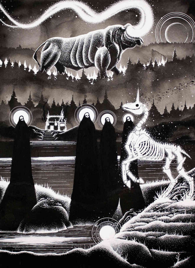 McMonster All Hallows eve ink painting Copro Gallery
