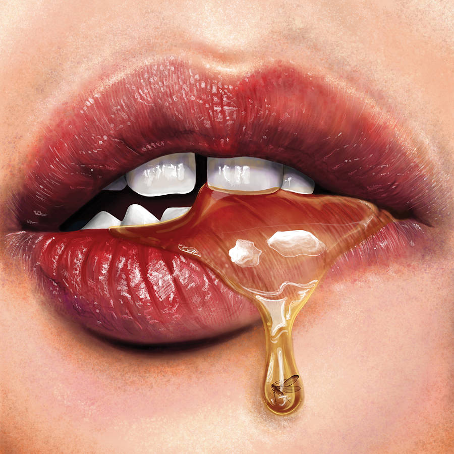 Teodora Jelenic digital honey mouth painting 