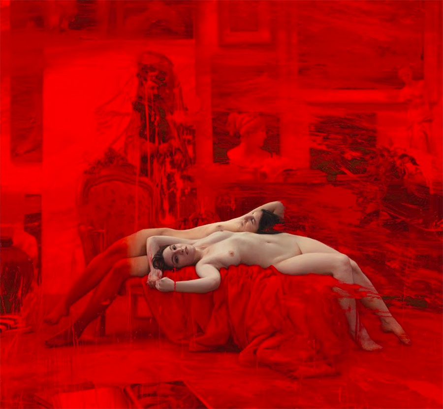 Jordi diaz alma-two reclining women-red
