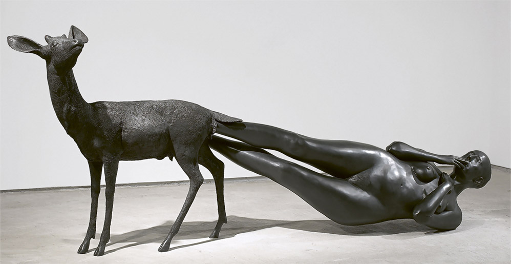 Kiki Smith "Born", 2002, Bronze sculpture 