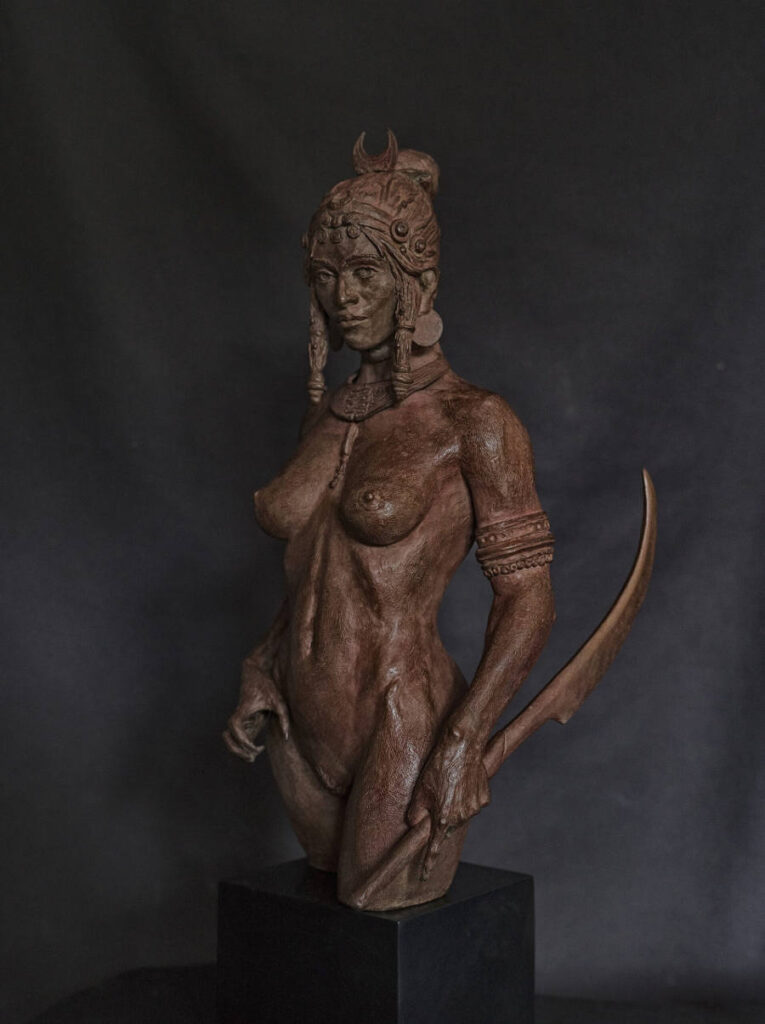 Eric Vanel warrior woman sculpture Beautiful Bizarre Art Prize 