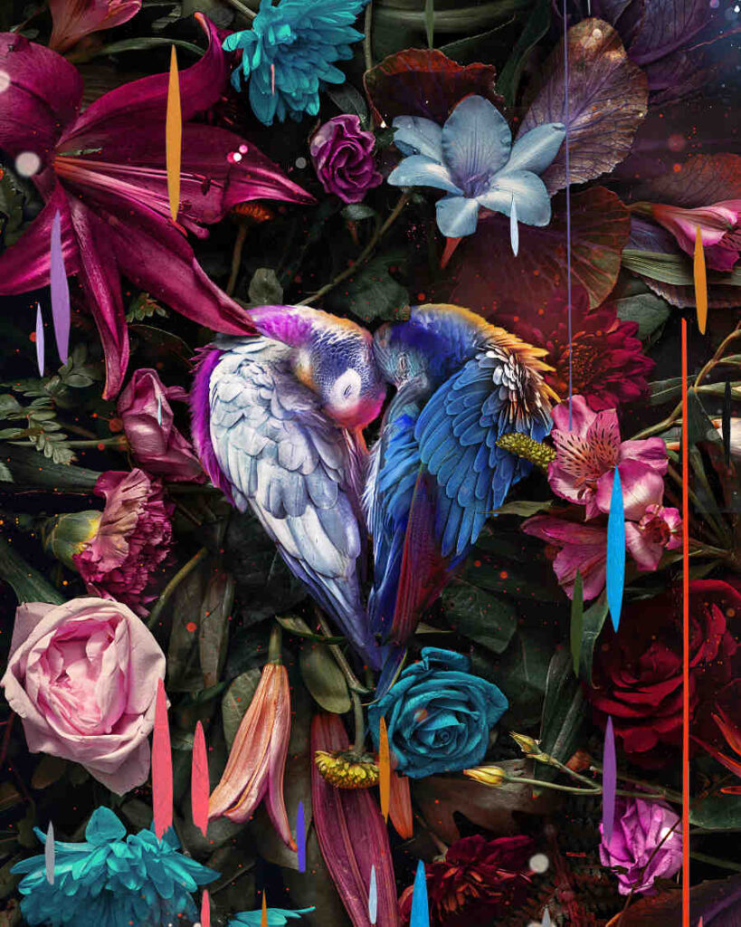 Andreas Häggkvist Andy Okay birds and flowers Beautiful Bizarre Art Prize 