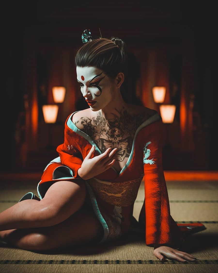 Japanese geisha dark artistry of judhakrist