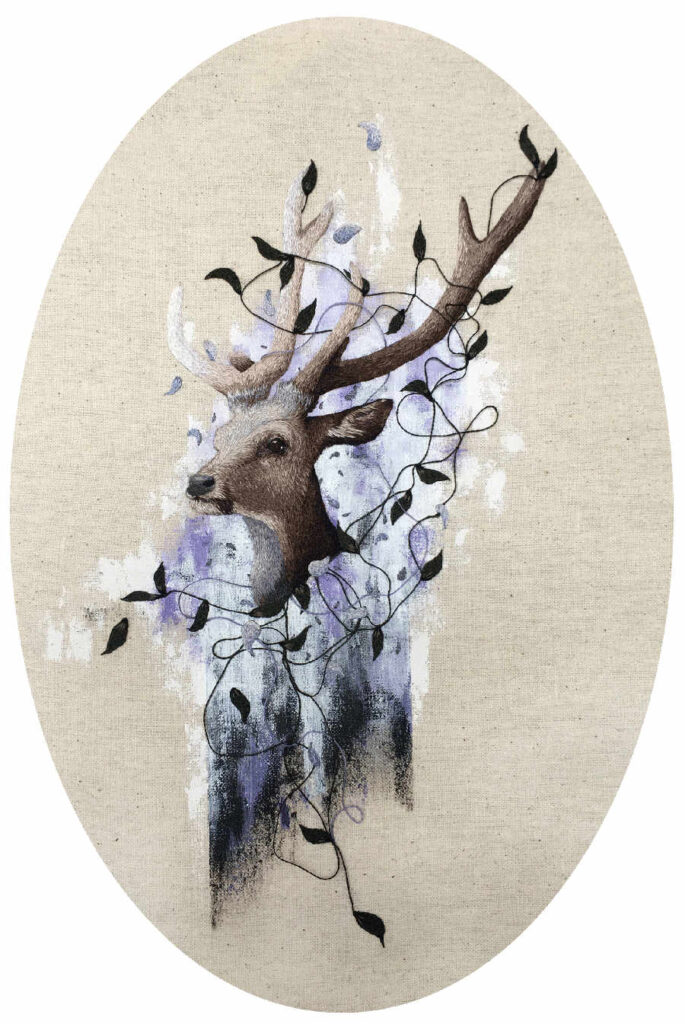Ell Violet embroidery reindeer