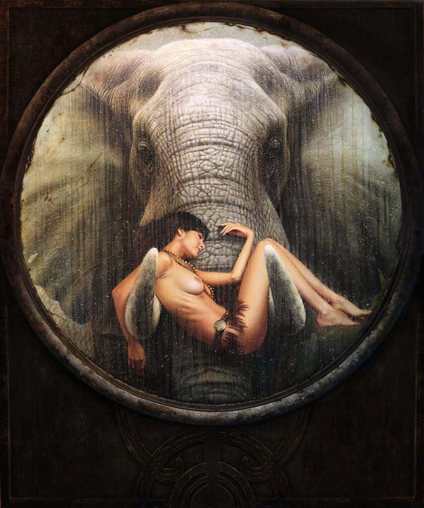 Christiane Vleugels woman and elephant