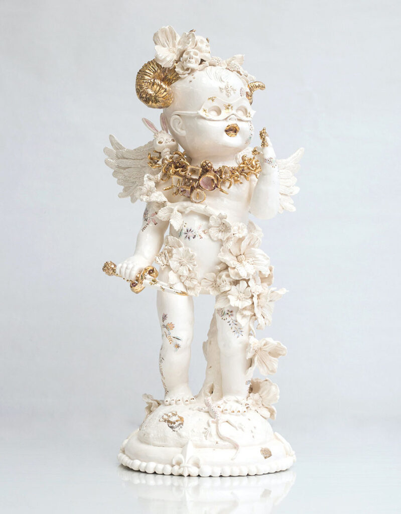 Susannah Montague ceramic angel gold Yasha Young 