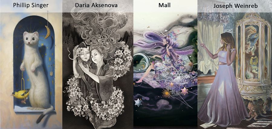 Phillip Singer, Daria Aksenova, Mall, Joseph Weinreb at Haven Gallery