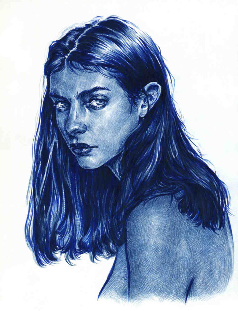 Uniquelab bleu blue portrait