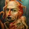 Chris Mars orange surreal heads