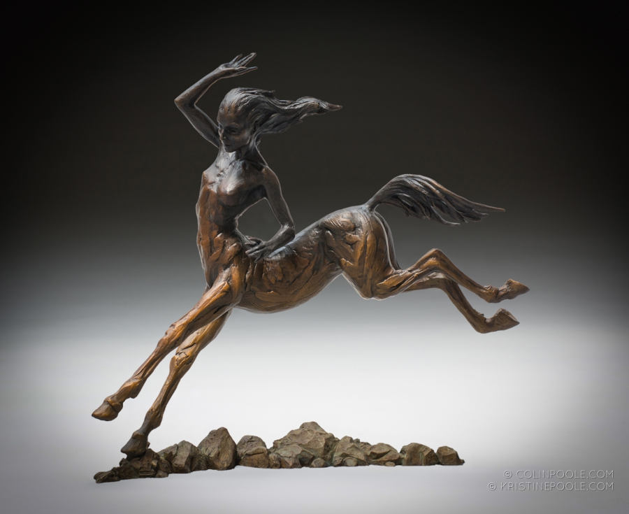 Coline Kristine Poole bronze centaur