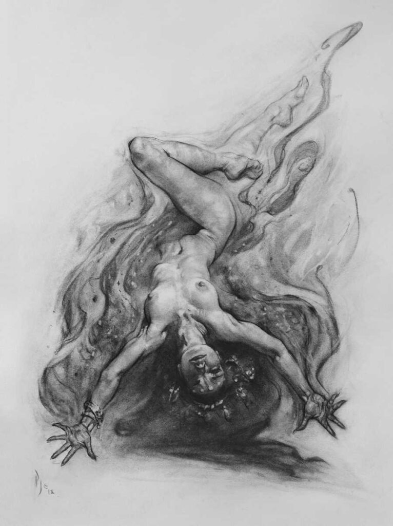 Patrick Jones pencil drawing nude IX Online