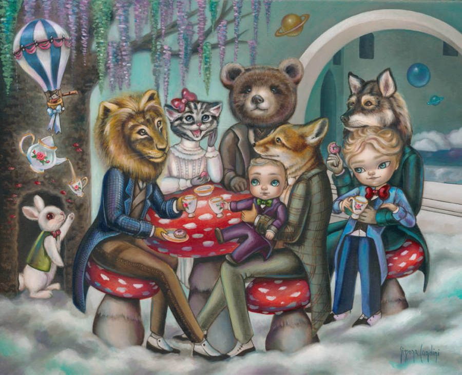 animal painting tea party