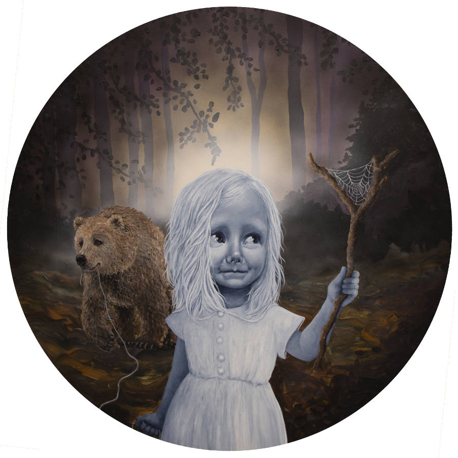 Anne Juul Chrisophersen bear and girl painting