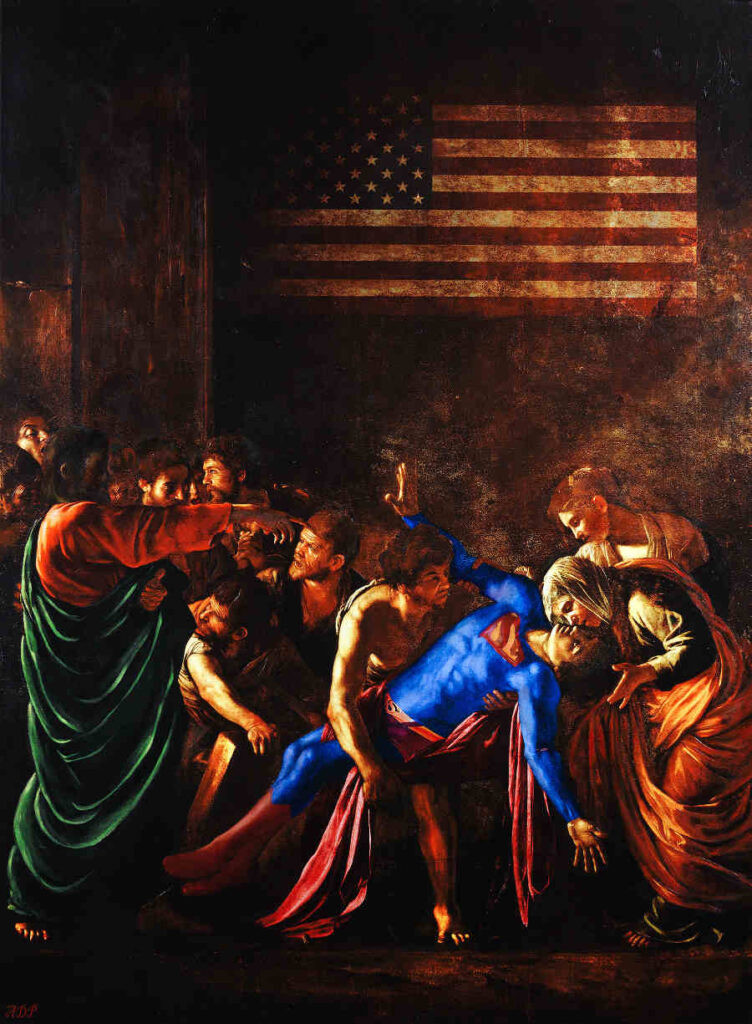 Antonio Del Prete Superman classical painting