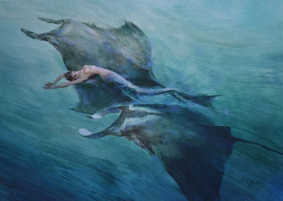 Eric Velhagen water mermaid painting IX Online